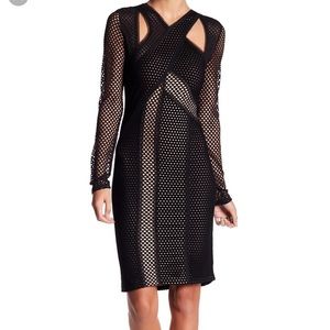 SOLD BCBGMAXAZRIA large fishnet stretch mesh dress